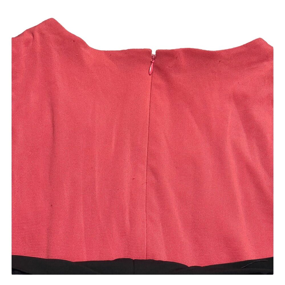 Melrose Sheath Dress Girls 12 Pink Black Pleated Flutter Sleeve Surplice Neck - Picture 7 of 7